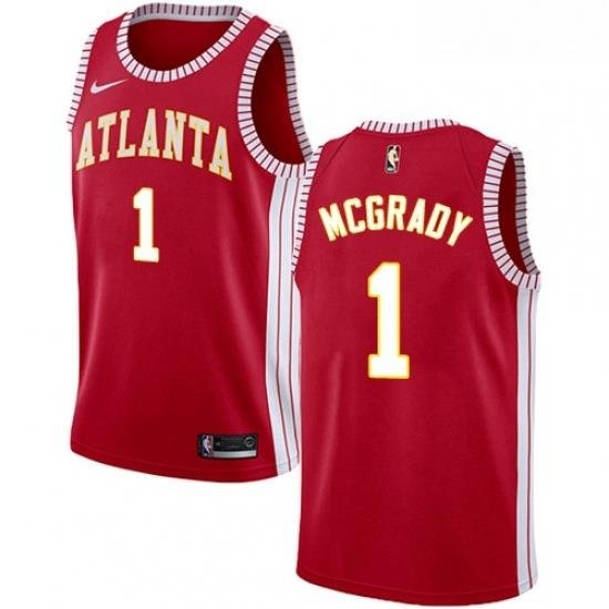 Womens Nike Atlanta Hawks 1 Tracy Mcgrady Swingman Red NBA Jersey Statement Edition