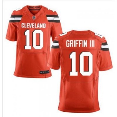 Nike Browns #10 Robert Griffin III Orange Alternate Mens Stitched NFL New Elite Jersey