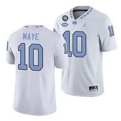 North Carolina Tar Heels Drake Maye White Game Football Replica Jersey