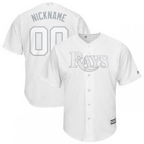 Men Women Youth Toddler All Size Tampa Bay Rays Majestic 2019 Players Weekend Cool Base Roster Custom White Jersey