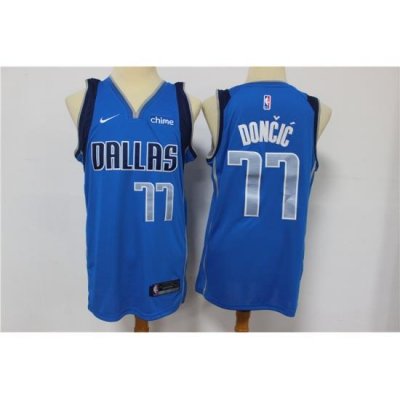 Mavericks 77 Luka Doncic Blue Nike Swingman Jersey