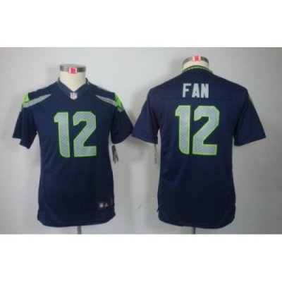 Youth Nike Seattle SeahaWks 12# Fan Blue Color[Youth Limited Jerseys]