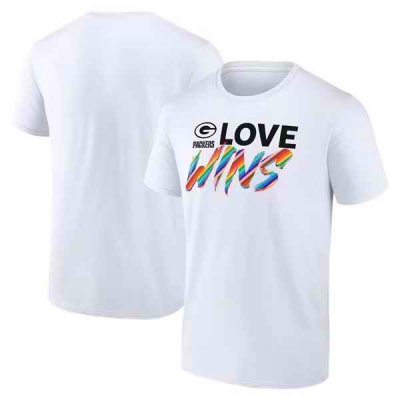 Men's Green Bay Packers White Love Wins T-Shirt