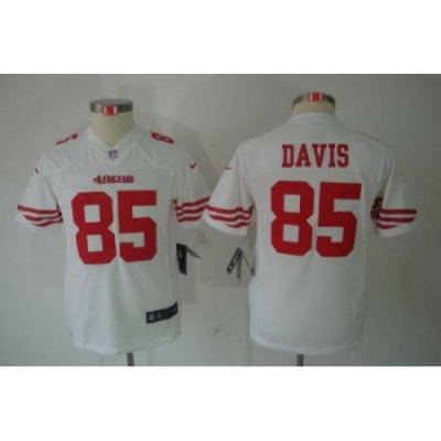 Youth Nike San Francisco 49ers #85 Vernon Davis White Limited Jerseys