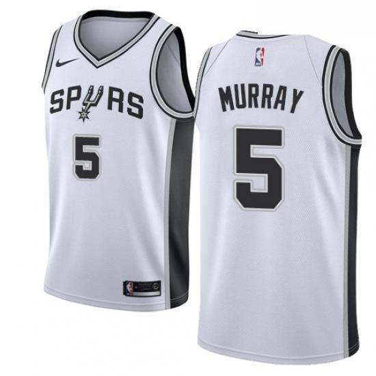 Youth Nike San Antonio Spurs 5 Dejounte Murray Authentic White Home NBA Jersey Association Edition