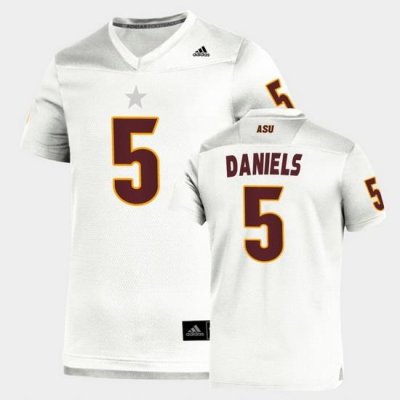 Men Arizona State Sun Devils Jayden Daniels Replica White Football Jersey