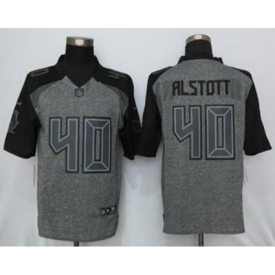 Nike Buccaneers #40 Mike Alstott Gray Mens Stitched NFL Limited Gridiron Gray Jersey