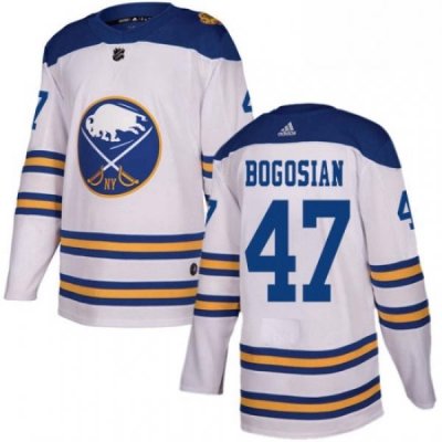 Mens Adidas Buffalo Sabres 47 Zach Bogosian Authentic White 2018 Winter Classic NHL Jersey