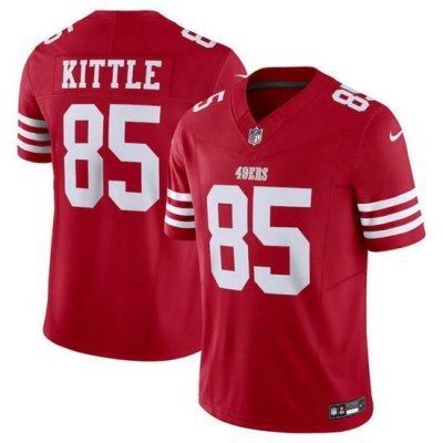 Men San Francisco 49ers 85 George Kittle Red 2023 F.U.S.E. Vapor Untouchable Limited Stitched Football Jersey