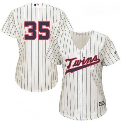 Womens Majestic Minnesota Twins 35 Michael Pineda Authentic Cream Alternate Cool Base MLB Jersey