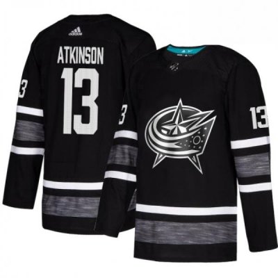 Mens Adidas Columbus Blue Jackets 13 Cam Atkinson Black 2019 All Star Game Parley Authentic Stitched NHL Jersey