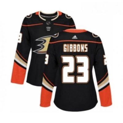 Womens Adidas Anaheim Ducks 23 Brian Gibbons Premier Black Home NHL Jersey