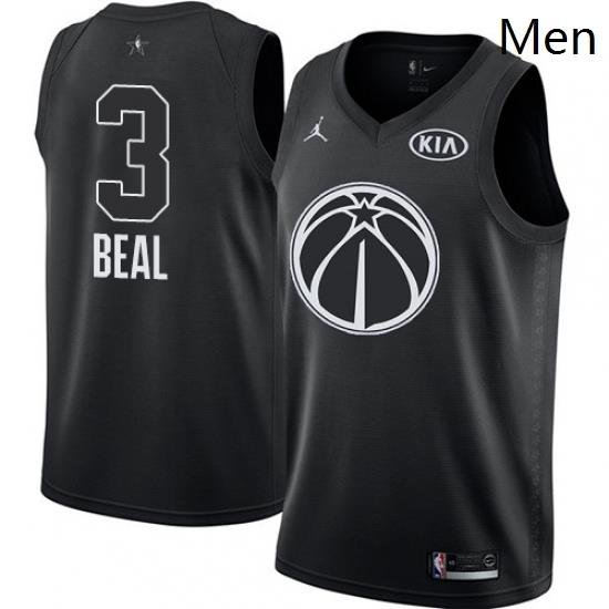 Mens Nike Jordan Washington Wizards 3 Bradley Beal Swingman Black 2018 All Star Game NBA Jersey