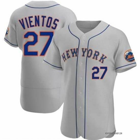 Men NeW York Mets Mark Vientos #27 Gray Flexbase Stitched MLB Jersey