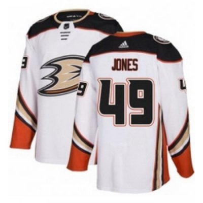 Youth Adidas Anaheim Ducks 49 Max Jones Authentic White Away NHL Jersey