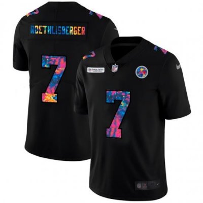 Pittsburgh Steelers 7 Ben Roethlisberger Men Nike Multi Color Black 2020 NFL Crucial Catch Vapor Untouchable Limited Jersey