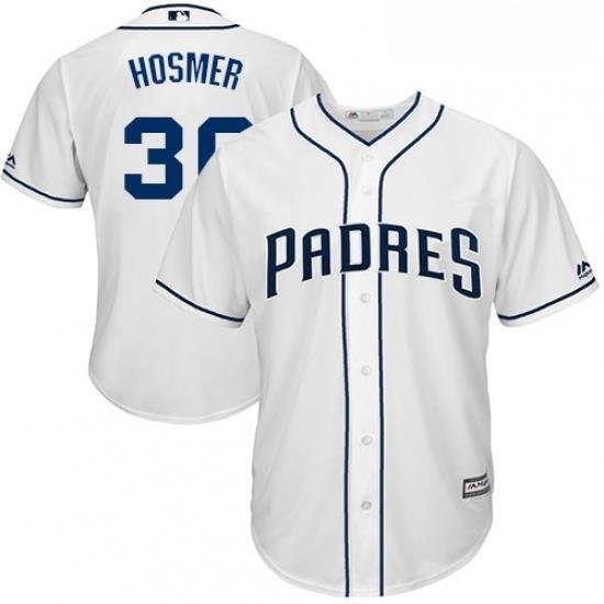 Youth Majestic San Diego Padres 30 Eric Hosmer Replica White Home Cool Base MLB Jersey