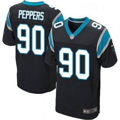 Mens Nike Carolina Panthers 90 Julius Peppers Elite Black Team Color NFL Jersey