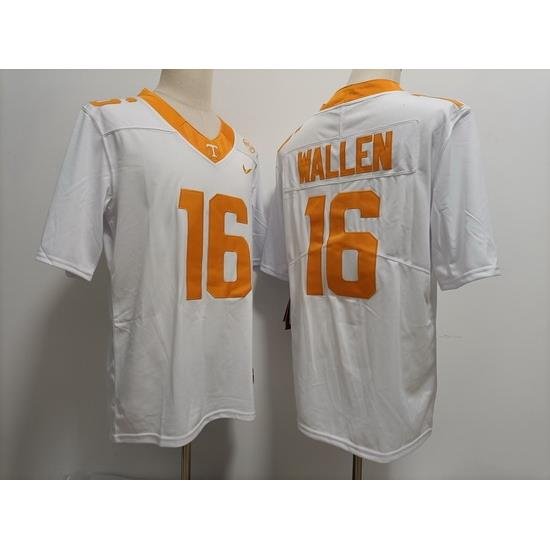 Men Tennessee Volunteers  Morgan Wallen #16 F U S E White College Football Jersey