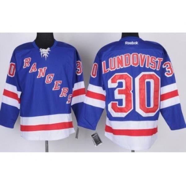 New York Rangers 30 Henrik Lundqvist Blue Jerseys