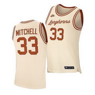 Texas Longhorns Tre Mitchell White Retro 2021 Top Transfers Jersey