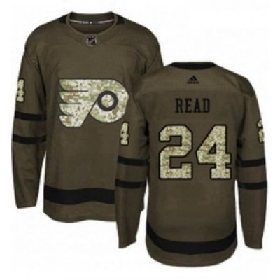 Youth Adidas Philadelphia Flyers 24 Matt Read Premier Green Salute to Service NHL Jersey