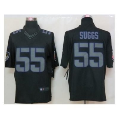 Nike Baltimore Ravens 55 Terrell Suggs Black Limited Impact NFL Jersey