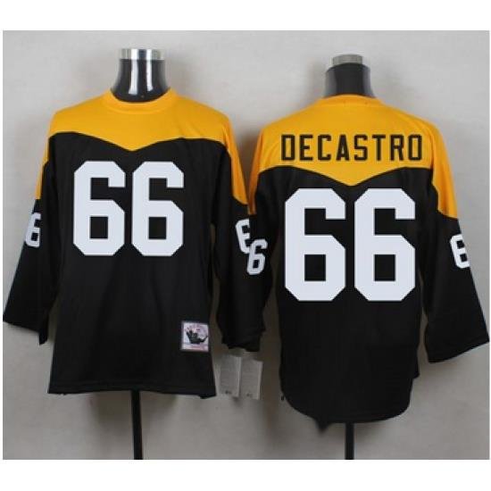 Mitchell And Ness 1967 Pittsburgh Steelers 66 David DeCastro Black Yelllow Throwback Men 27s Stitch