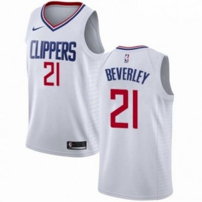 Mens Nike Los Angeles Clippers 21 Patrick Beverley Swingman White NBA Jersey Association Edition