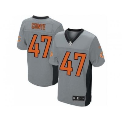 Nike Chicago Bears 47 Chris Conte Grey Elite ShadoW NFL Jersey