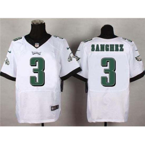 Nike Philadelphia Eagles 3 Mark Sanchez White Elite NFL Jersey