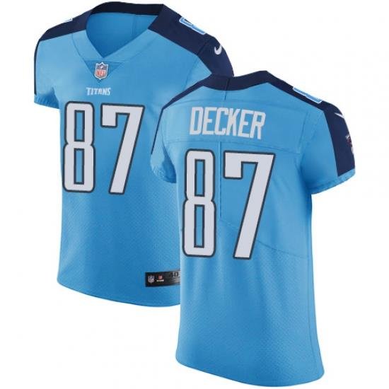 Nike Titans #87 Eric Decker Light Blue Team Color Mens Stitched NFL Vapor Untouchable Elite Jersey