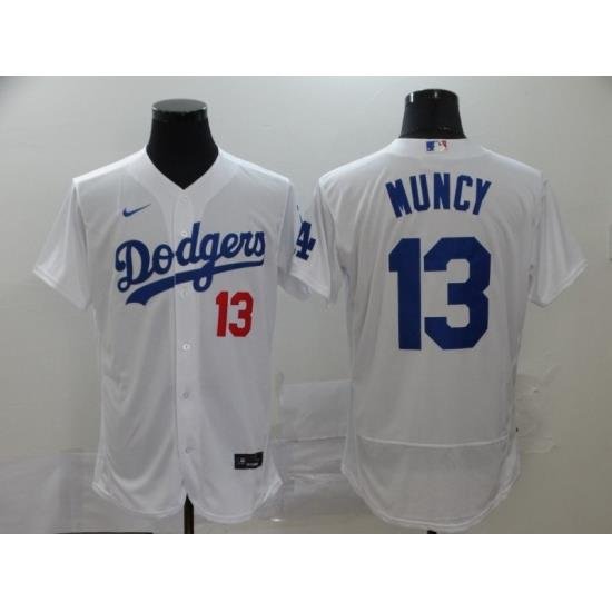 Dodgers 13 Max Muncy White 2020 Nike Flexbase Jersey