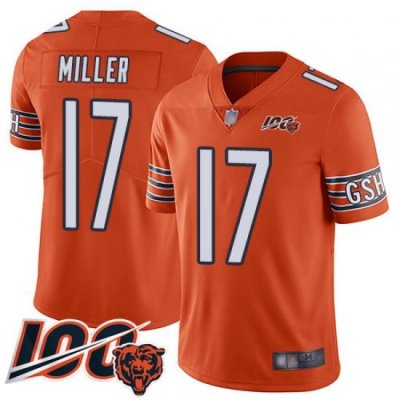 Youth Chicago Bears 17 Anthony Miller Orange Alternate 100th Season Limited Football Jersey