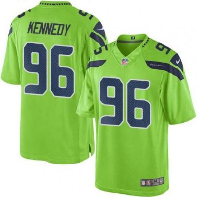 Nike Seahawks #96 Cortez Kennedy Green Mens Stitched NFL Limited Rush Jersey