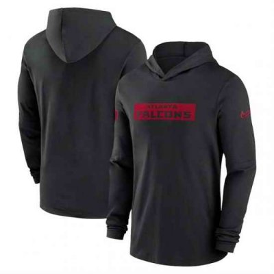 Men Atlanta Falcons Black Sideline Performance Hoodie