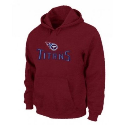 NFL Mens Nike Tennessee Titans Authentic Logo Pullover Hoodie Red