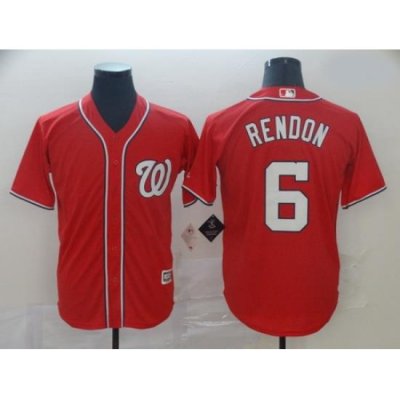 Nationals 6 Anthony Rendon Red Cool Base Jersey