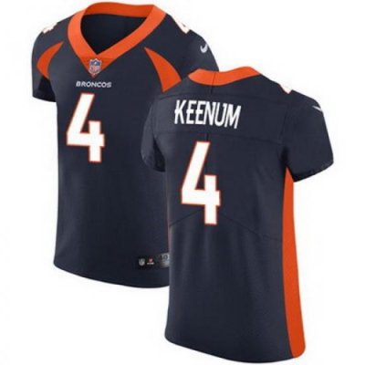 Nike Broncos #4 Case Keenum Navy Blue Alternate Mens Stitched NFL Vapor Untouchable Elite Jersey