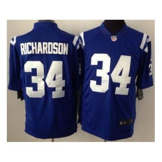 Nike Indianapolis Colts 34 Trent Richardson Blue Game NFL Jersey