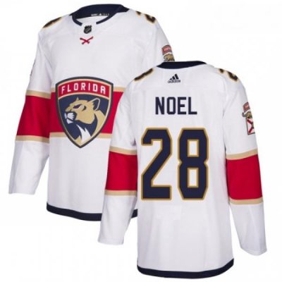 Youth Adidas Florida Panthers 28 Serron Noel Authentic White Away NHL Jersey