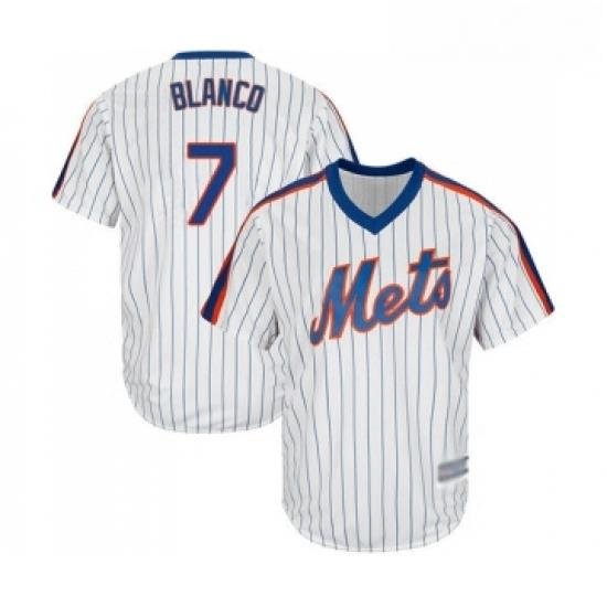 Youth New York Mets 7 Gregor Blanco Authentic White Alternate Cool Base Baseball Jersey