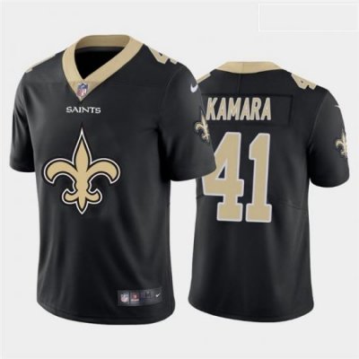 Nike Saints 41 Alvin Kamara Black Team Big Logo Vapor Untouchable Limited Jersey