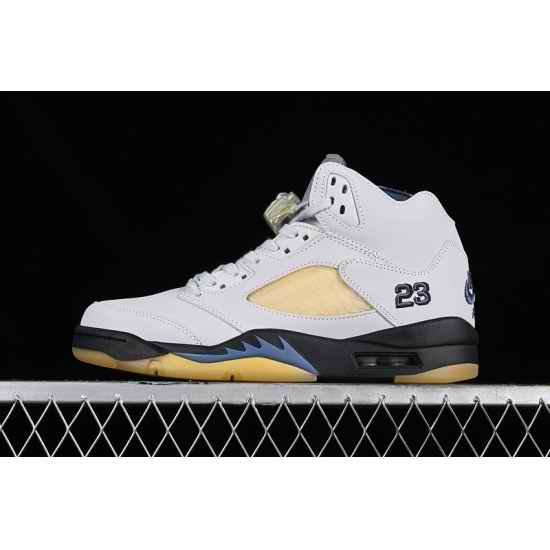 A MA MANIERE AIR JORDAN 5 RETRO PHOTON DUST WHITE YELLOW BLACK BLUE SILVER FZ5758 004