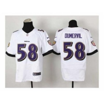 Nike Baltimore Ravens 58 Elvis Dumervil white Elite NFL Jersey