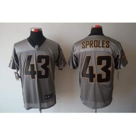 Nike NeW Orleans Saints 43 Darren Sproles Grey Elite ShadoW NFL Jersey