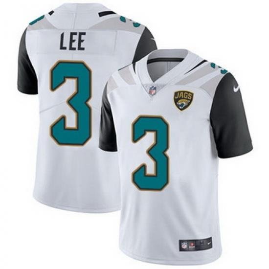 Nike Jaguars #3 Tanner Lee White Mens Stitched NFL Vapor Untouchable Limited Jersey