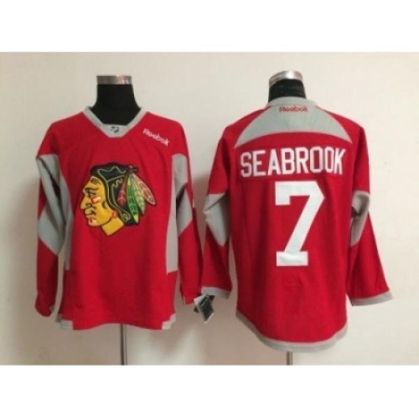 NHL chicago blackhawks #7 Brent Seabrook red jerseys