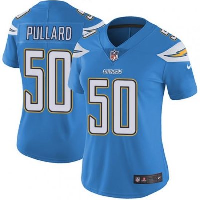 Womens Chargers #50 Hayes Pullard Electric Blue Vapor Untouchable Jersey