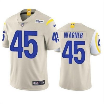 Men Los Angeles Rams 45 Bobby Wagner Bone Vapor Untouchable Limited Stitched Football Jersey